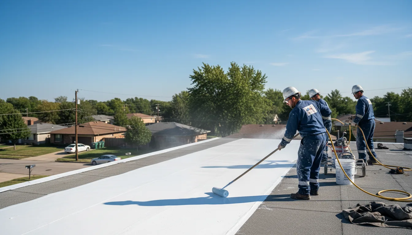 Commercial roof coating in Fontana, KS near me